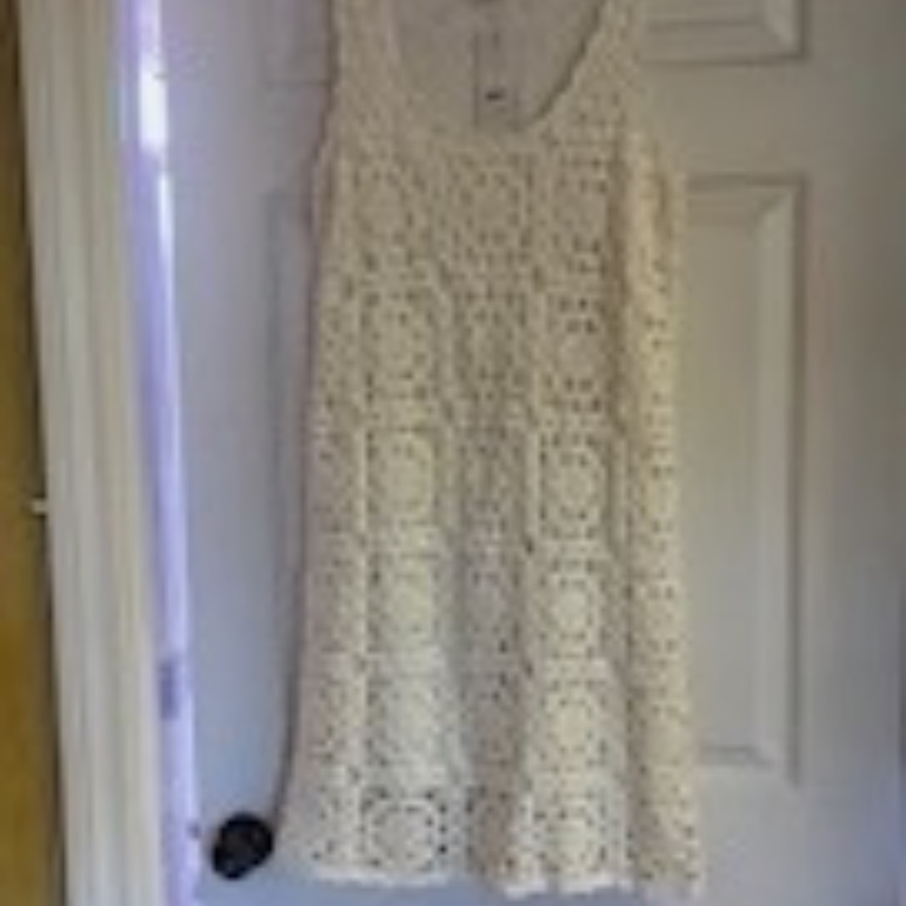 JOIE crochet cream dress medium new